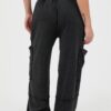 High-Rise Mineral Wash Wide-Leg Cargo Pants