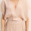 Cropped Collared Wrap Top & Wide-Leg Pants Set