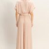 Cropped Collared Wrap Top & Wide-Leg Pants Set