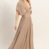 Cropped Wrap Top & Wide-Leg Pants Set – Cotton Blend
