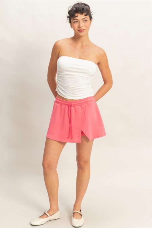 Wrap-Front A-Line Skort with Built-In Shorts