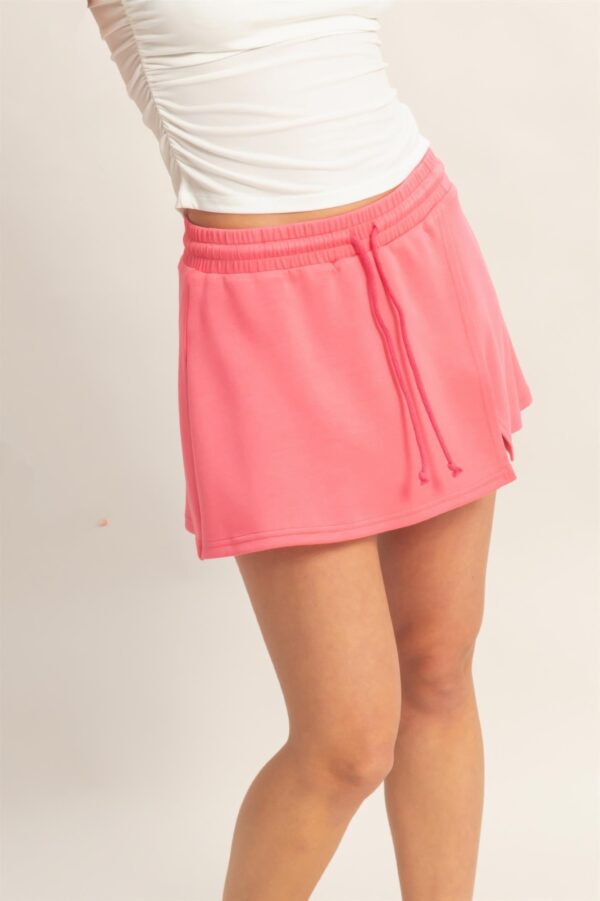 Wrap-Front A-Line Skort with Built-In Shorts