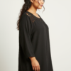 Lace Yoke Bell Sleeve Knit Tunic – Plus Size
