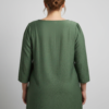 Lace Yoke Knit Top – Three-Quarter Sleeve (Plus Size)
