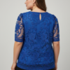 Plus Size Embroidered Lace Overlay Top