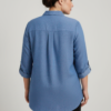 Zip-Front Tunic Blouse with Utility Pockets – Plus Size