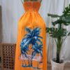 Kingston Palms Palm-Print Maxi Dress with Spaghetti Straps