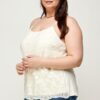 Plus Size Embroidered Mesh T-Back Cami – Flowy