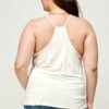 Plus Size Embroidered Mesh T-Back Cami – Flowy
