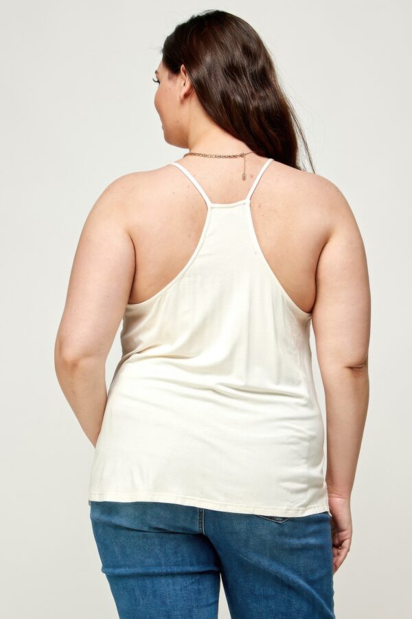 Plus Size Embroidered Mesh T-Back Cami – Flowy