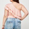 Ditsy Floral One-Shoulder Bodysuit – Plus Size