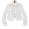 Plus-Size Textured Wrap Top with Tie Neck