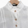 Plus-Size Textured Wrap Top with Tie Neck