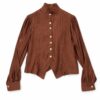 Plus Size Textured Wrap Top with Tie-Neck & Ruffle Sleeves