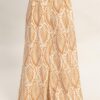 Pleated Strapless Top & Printed Pants Set