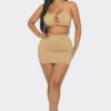 Fitted Top and High-Waist Skirt Set – Made in USA