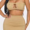 Fitted Top and High-Waist Skirt Set – Made in USA