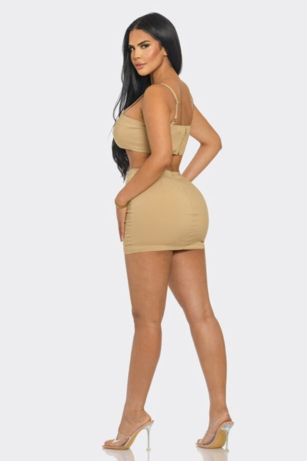 Fitted Top and High-Waist Skirt Set – Made in USA
