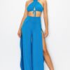 Modal Two-Piece Set – Bra Top & Side-Slit Pants