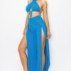 Modal Two-Piece Set – Bra Top & Side-Slit Pants