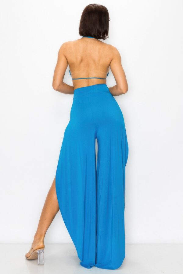 Modal Two-Piece Set – Bra Top & Side-Slit Pants