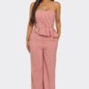 Sculpted Grace Strapless Two-Piece Set with Peplum