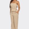 Sculpted Grace Strapless Two-Piece Set with Peplum
