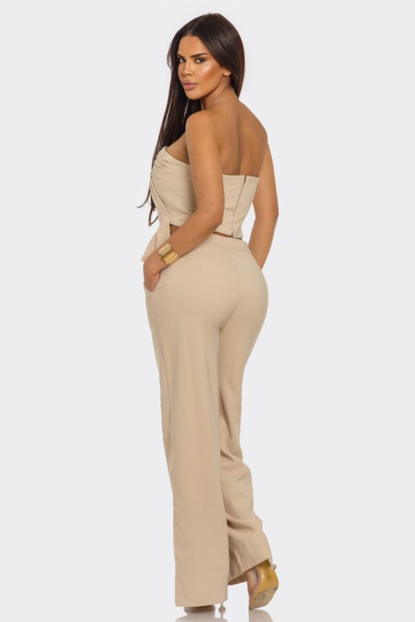 Sculpted Grace Strapless Two-Piece Set with Peplum