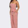 Sculpted Grace Strapless Two-Piece Set with Peplum