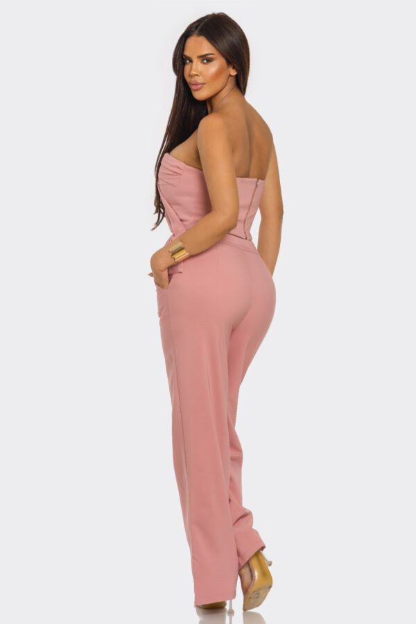 Sculpted Grace Strapless Two-Piece Set with Peplum