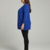 Ribbed Knit Tunic Top with Button Cuffs – Mocha