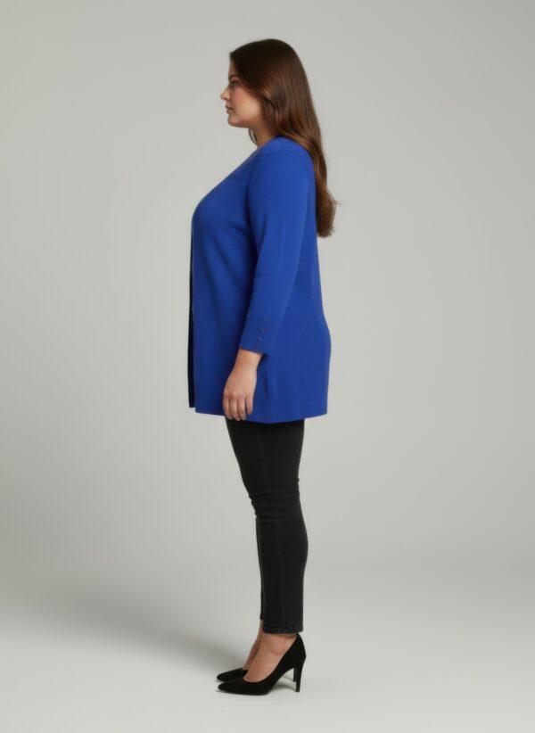 Ribbed Knit Tunic Top with Button Cuffs – Mocha