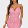 Ruched Candy Crush Mini Dress in Sweet Pink