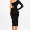One-Shoulder Maxi Dress with Waist Cut-Out