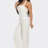 Halter Neck Jumpsuit with Back Zipper – Form-Fitting