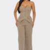 Power Structure Strapless Corset Two-Piece Set