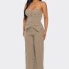 Power Structure Strapless Corset Two-Piece Set