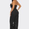Power Structure Two-Piece Set with Pinstripe Trousers