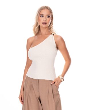 One-Shoulder Top with Asymmetrical Neckline