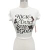 Kick Dust ‘Stay Gold’ Western Graphic Crop Tee
