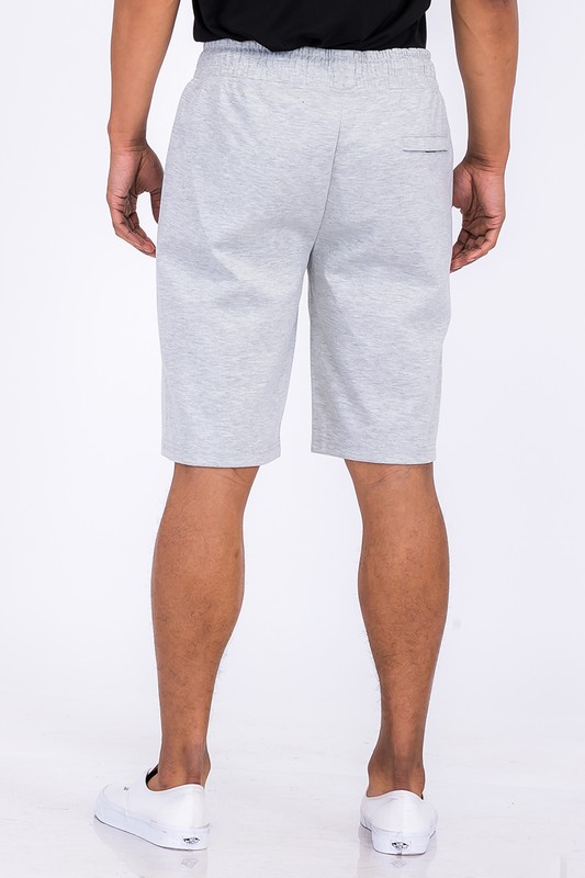 Cotton-Blend Lounge Sweat Shorts with Zipper Pockets