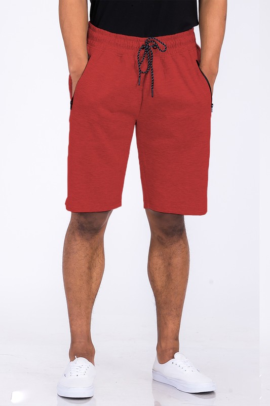 Cotton-Blend Lounge Sweat Shorts with Zipper Pockets
