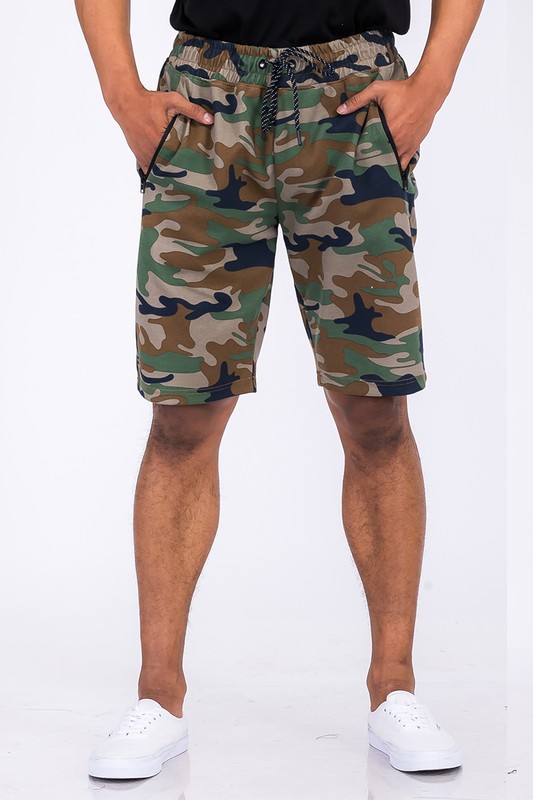 Cotton-Blend Lounge Sweat Shorts with Zipper Pockets