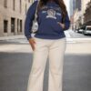 Plus Size Eastcoast Graphic Hoodie with Kangaroo Pocket
