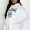 Plus Size Eastcoast Graphic Hoodie with Kangaroo Pocket