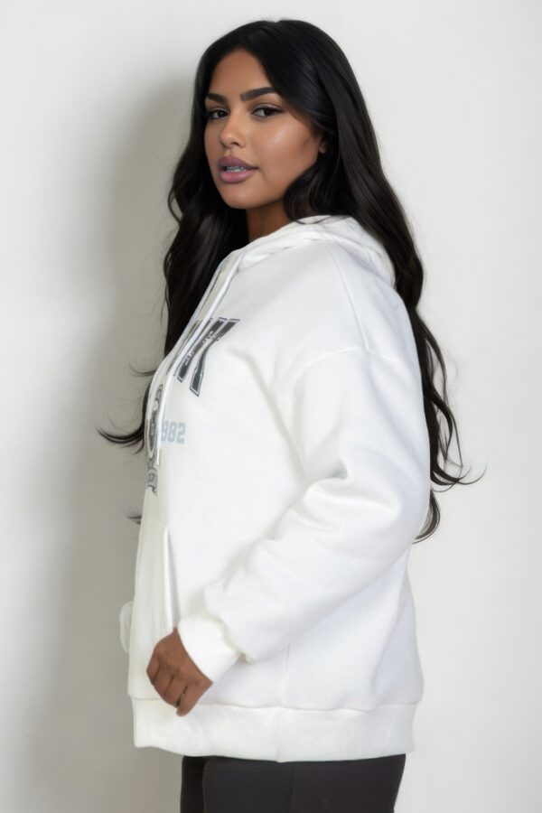 Plus Size Eastcoast Graphic Hoodie with Kangaroo Pocket