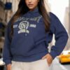 Plus Size Eastcoast Graphic Hoodie with Kangaroo Pocket