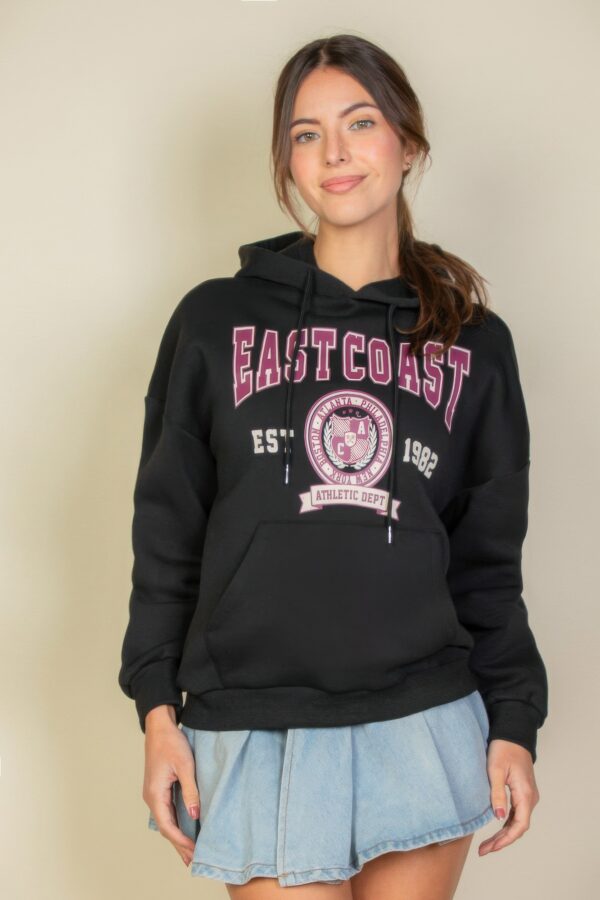 Eastcoast Graphic Kangaroo-Pocket Drawstring Hoodie