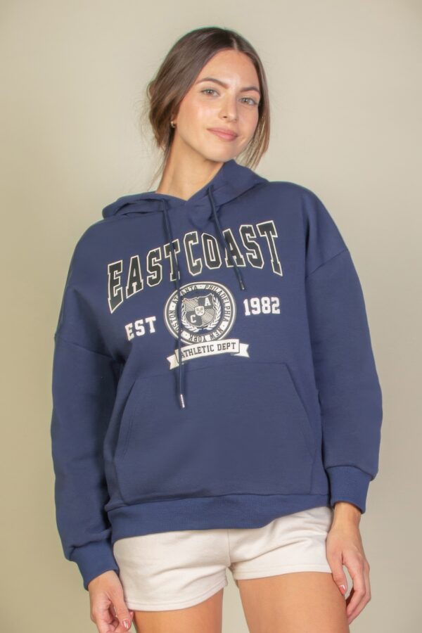 Eastcoast Graphic Kangaroo-Pocket Drawstring Hoodie