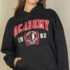Academy Logo Graphic Hoodie with Kangaroo Pocket